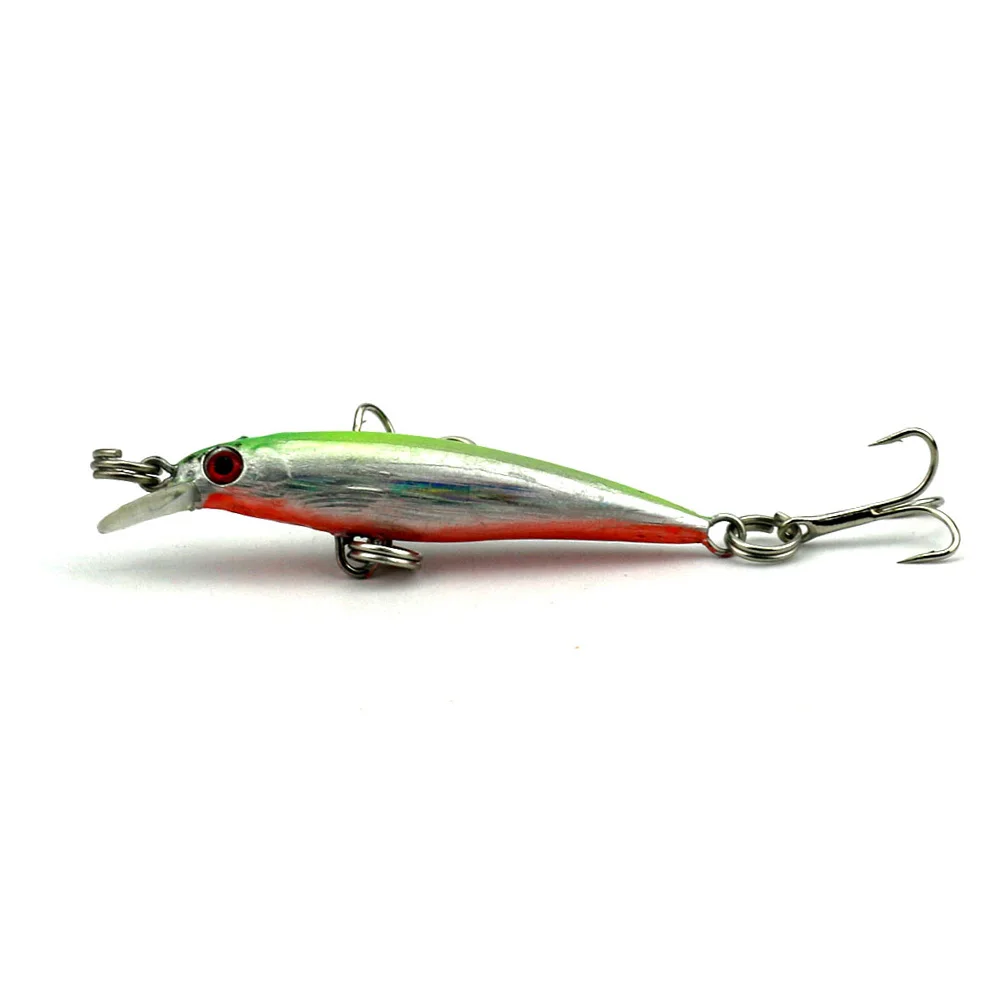 HENGJIA 8 шт. твердый воблер minnow кренкбейт 5 см 2 1 г 10 # крючки маленькие пластиковые