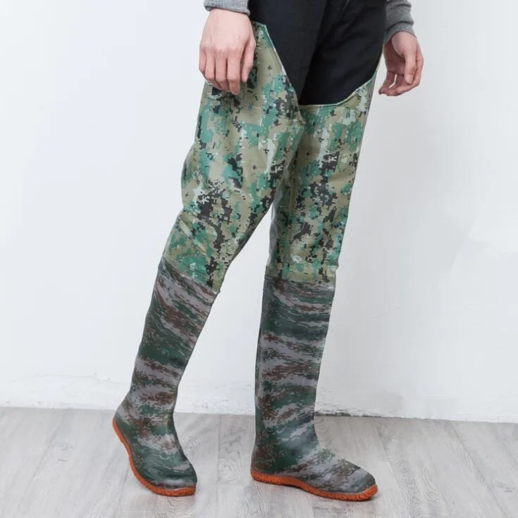 Pesca Botas Prova the 1 De Não Wellies deslizamento À Sapatos Rouroliu Over Blue camouflage Rt320 80cm Chuva Do Homens Segurança Inverno Grosso D' knee camouflage camouflage Pvc Água Trabalho 2 camouflage Outono 70cm Uw8Aat