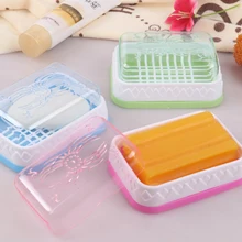 Креативный держатель для мыла с двойным сливом, нескользящая мыльница для ванной комнаты, тарелка для посуды, домашний душевой контейнер, Коробка для мыла, коробка для горячего мыла