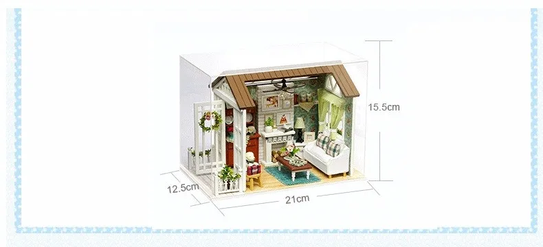 Симпатичный номер DIY Деревянный Кукольный дом Miniaturas с мебель DIY Миниатюрный Дом Кукольный домик игрушки для детей на Рождество и день рождения Z08