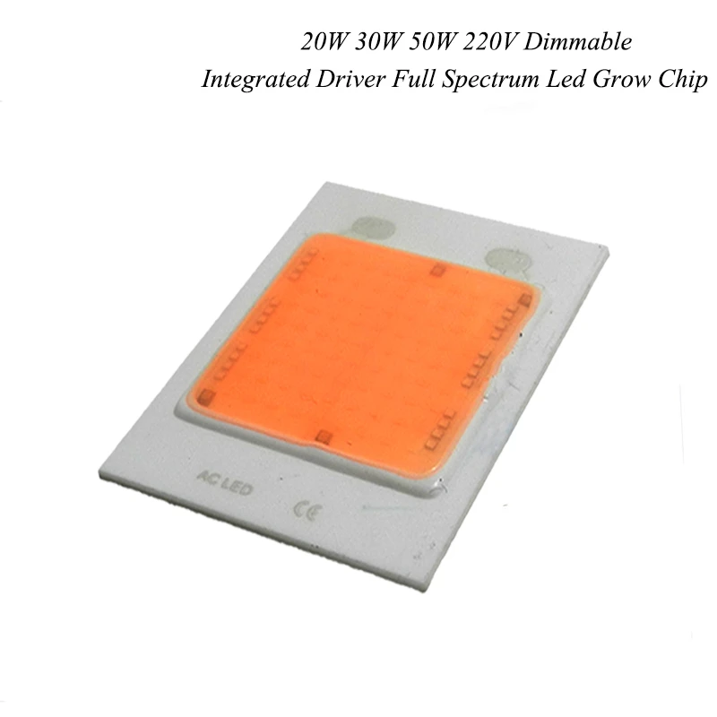 30 W 50 W AC220V haute puissance DEL Puce Intégré Driver 380NM-840NM Full Spectrum DEL