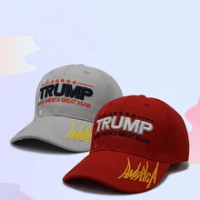 Повседневная парусиновая спортивная бейсбольная кепка с буквами дышащая Шляпа Унисекс Регулируемая мода хип-хоп для Трампа