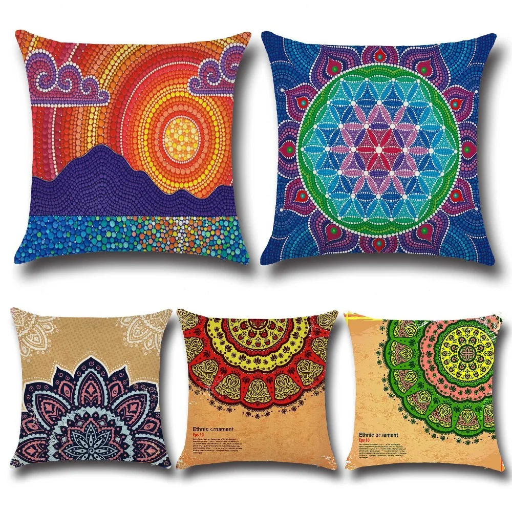 

Cross-border pillowcases hot sale singular pattern pattern linen pillow to map custom pillow Europe and Europe pillowcase PP50
