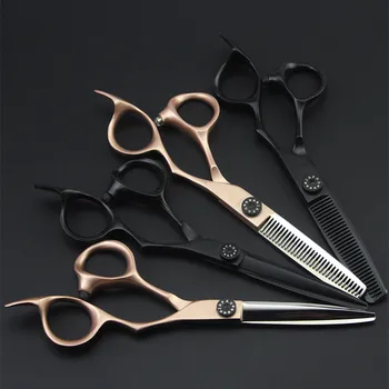 

New professional 6 inch Japan 440c steel hair scissors cut hair cutting scissor barber thinning shears hairdressing scissors set