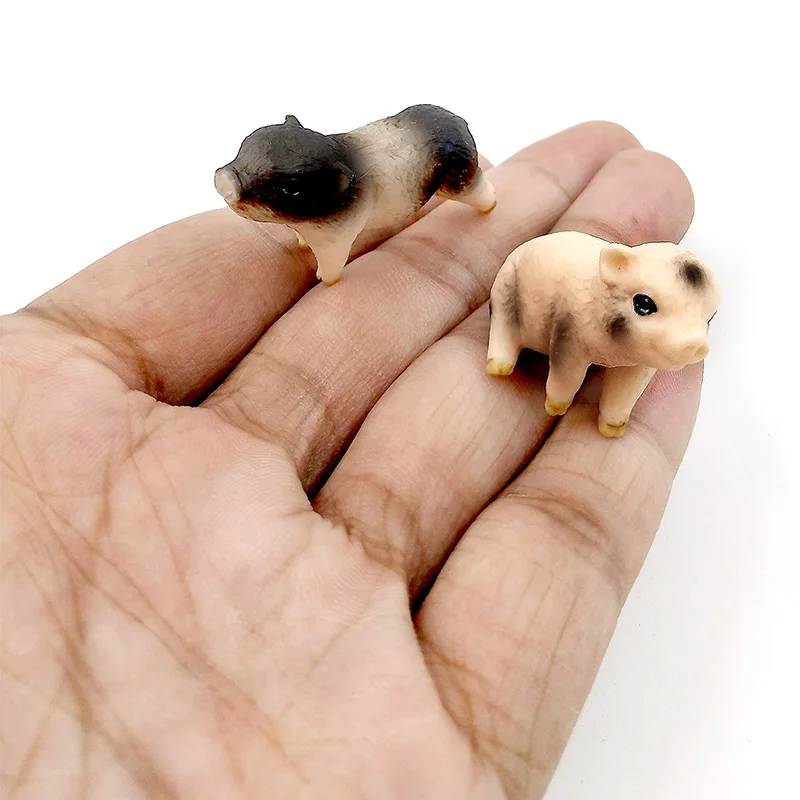 Simulation Mini Fox Pig Animal Model Figure Figurine Diy Home Decor Miniature Fairy Garden Decoration Accessories Modern Statue fidget toys mechanical pencil set night light color marker pens plush toy patch emblems phone keychain diving mask led table lamp nut spice grinder