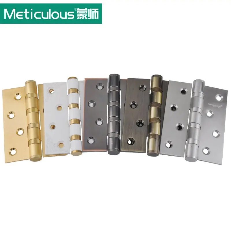 

Meticulous 2Pcs/Pack 4 Inch Stainless Steel Butt Hinges Ball Bearing Door Hinges Flat Open Furniture Door Hinges Five Colors
