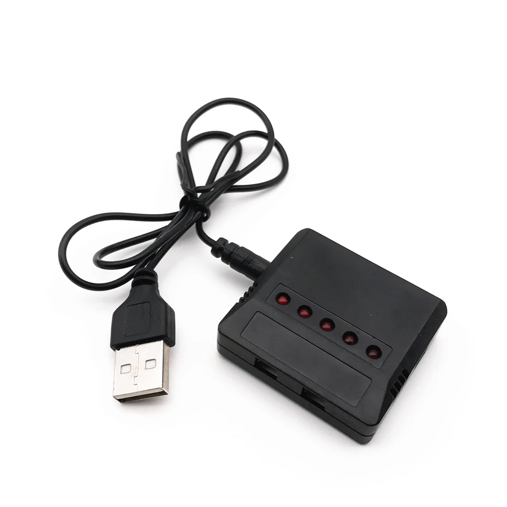4 Port 1S 3.7V Lipo Battery USB Charger for Hubsan H107//Wltoys//Syma X5C//UDI U816