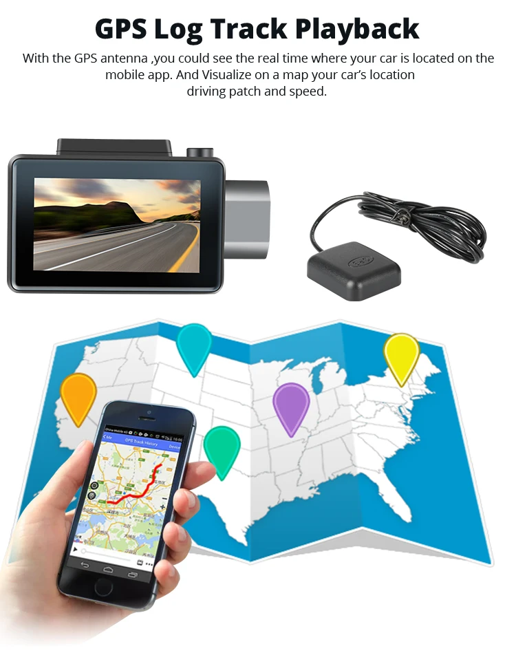 FANSICOUK 3 дюймов Автомобильный видеорегистратор Smart 1920P HD видео Запись с gps Wi-Fi Функция 140 FOV 24 часа в сутки для парковочной системы видеорегистраторы K9-Pro
