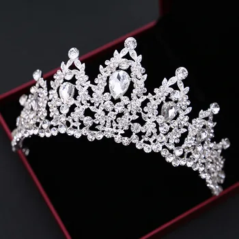 

Vintage Baroque Wedding Crystal Tiaras And Crowns Brides Headband Hairbands Bridal Rhinestone Pageant Tiaras Crowns Hair Jewelry