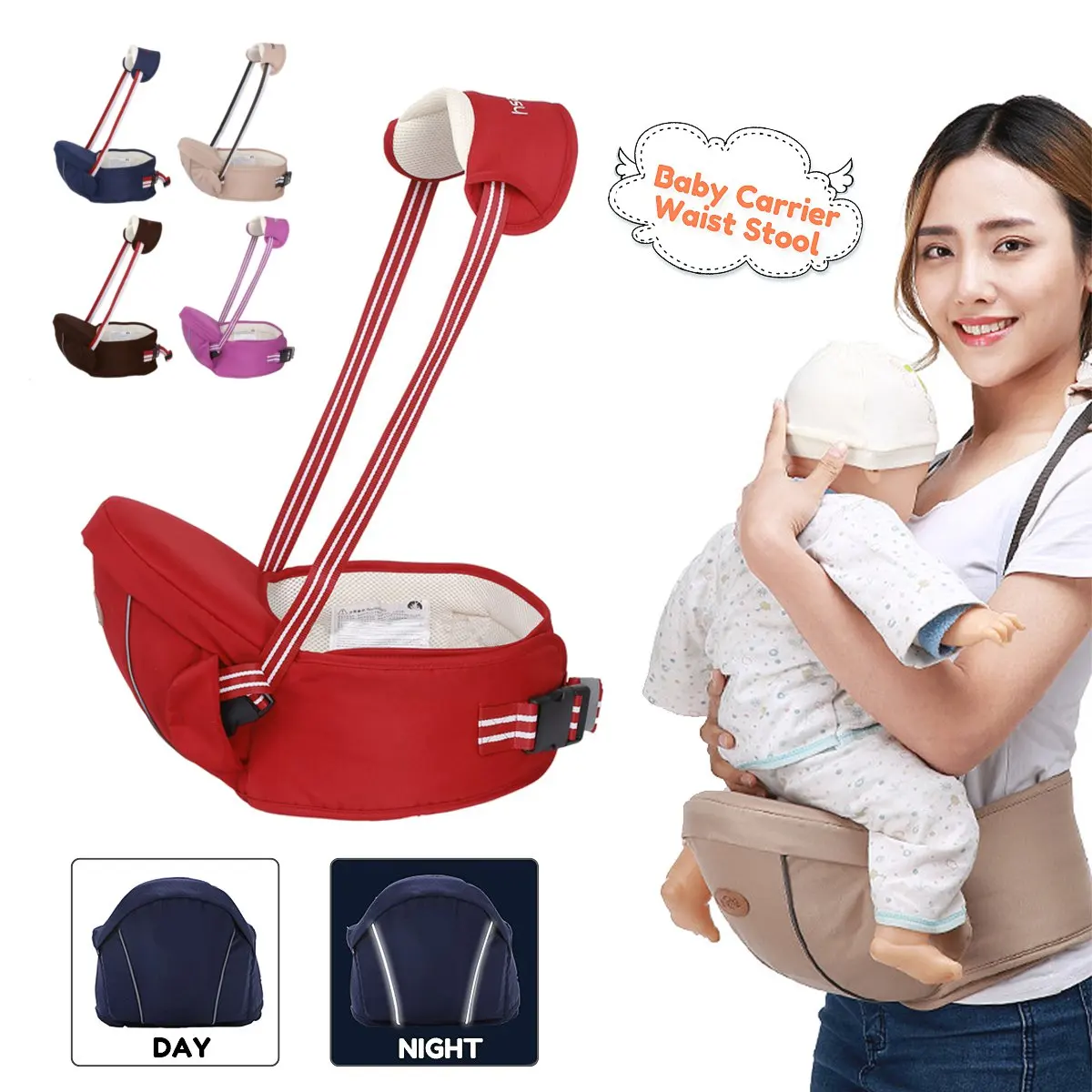 

0-36 Months EPP Breathable Front Facing Baby Carrier Comfortable Sling Backpack Pouch Baby Kangaroo Adjustable Safety Carrier