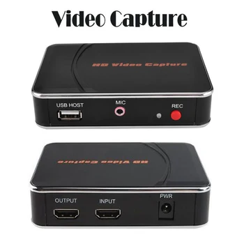 

HDMI Game Capture Card Video Recorder share on youtube 1080P with software One Key Click HD No PC Required for Computer/Game box
