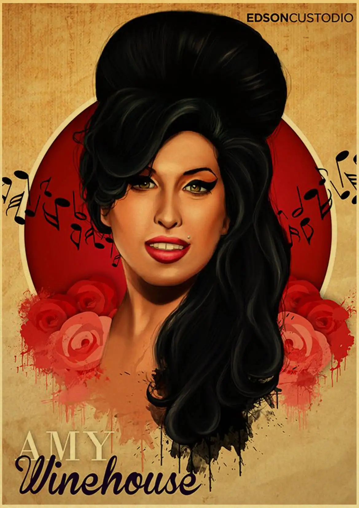 Певица Amy Winehouse музыка классический винтажный плакат живопись декоративные наклейки на стену дома плакаты искусство домашний декор