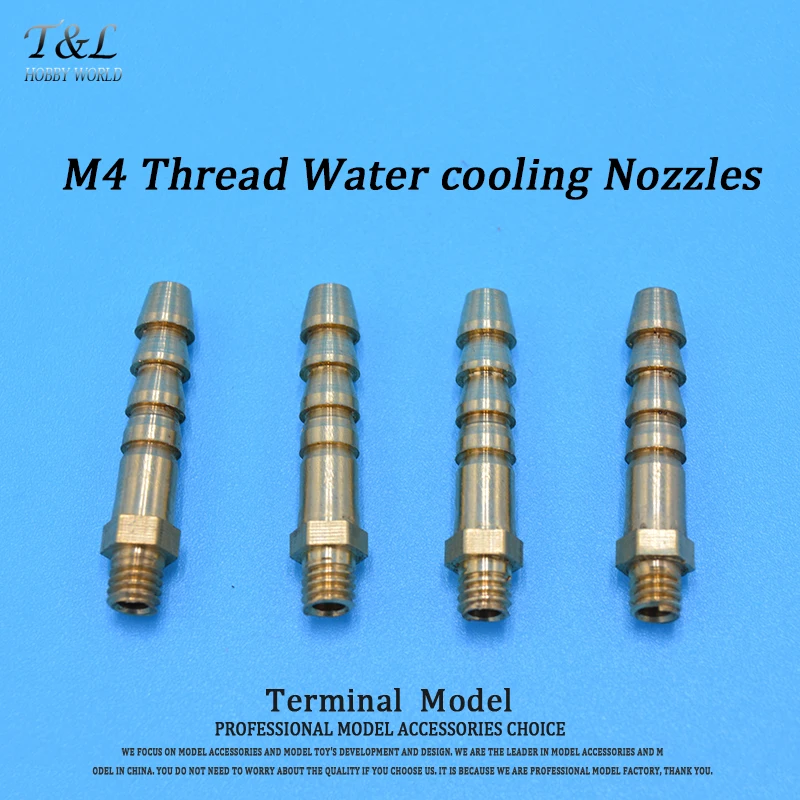 Buy Rc Boat 25mm Length Brass Water cooling Nozzles M4 Thread Water Nipples