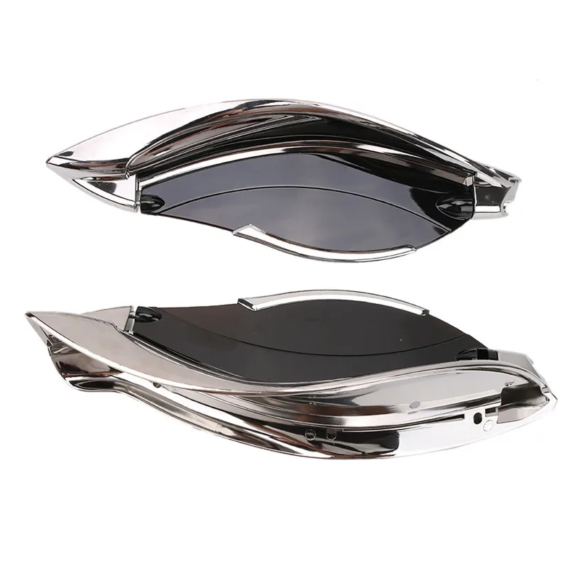 

Chrome Motorcycle Fairing Adjustable Smoke Tinted Batwing Fairing Air Deflectors For Harley Touring Electra Glide 2014 - 2017