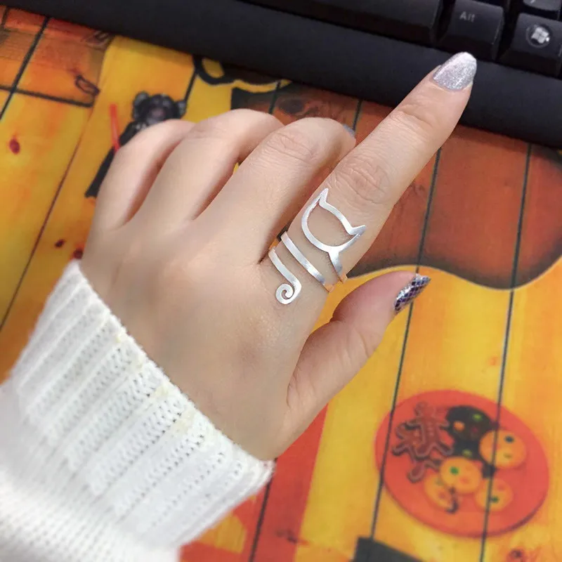 

2019 Sale New Summer Ring ring cat for women 925 silver Crystal from Swarovski Fine jewelry jewelry For female as party gifts