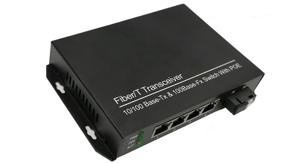 Гигабитный Ethernet-коммутатор волоконно-оптический медиа конвертер 4 RJ45 2 SFP 10/100/1000 м UTP волокна Порты и разъёмы Бесплатная доставка