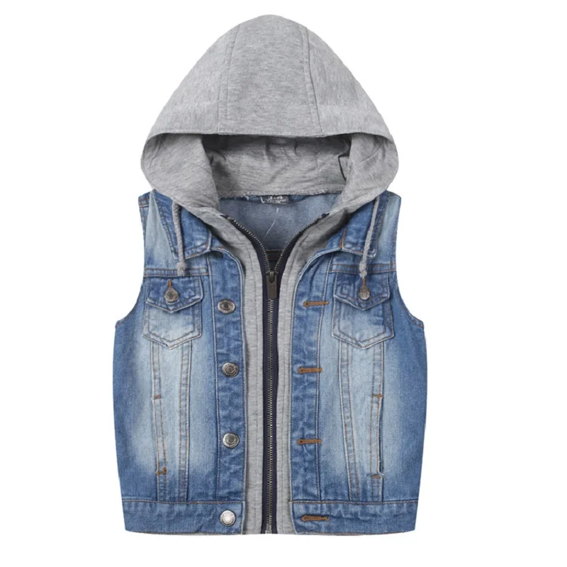 

Children Boys and Girls Spring clothes Cowboy vest Kids Waistcoat Child Sleeveless Jacket children's clothing Denim Outwear