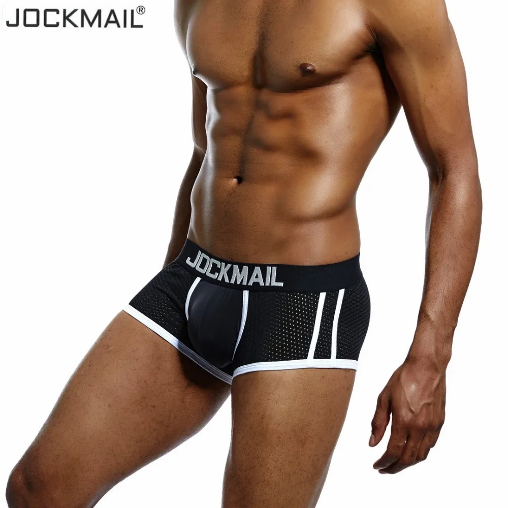 Мужские сетчатые трусы боксеры JOCKMAIL сексуальное нижнее белье с u образным