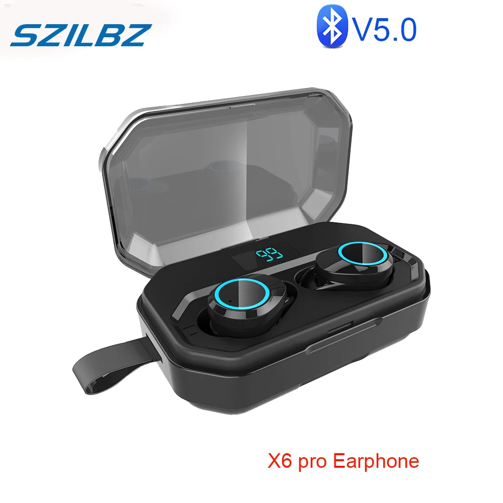 SZILBZ X6 Pro TWS беспроводные наушники 4000 мАч Внешний аккумулятор Bluetooth 5 0