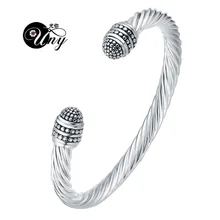 UNY Bracelet Twisted Wire bangle Retro Antique Love Bangles Dots Free Ship Vintage Valentine Christmas Gift Women Coil Bracelets