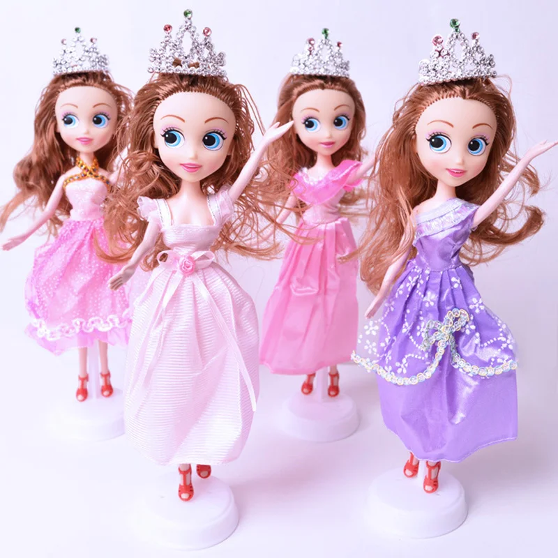 

Girls Toys Princess Dolls Toy 28cm Cute Dolls Baby Girls Dolls Snow And Ice Big Eyes Dolls Wedding Princess Children Girl Toys
