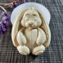 DW0134 PRZY 3d animals Cute rabbit silicone mold soap mould handmade soap making molds candle silicone bunny mold resin clay