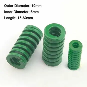 

3Pcs Spring Heavy Load Coil Stamping Compression Mold Die Spring Green Outside Diameter 10mm Inner Diameter 5mm Length 15-60mm