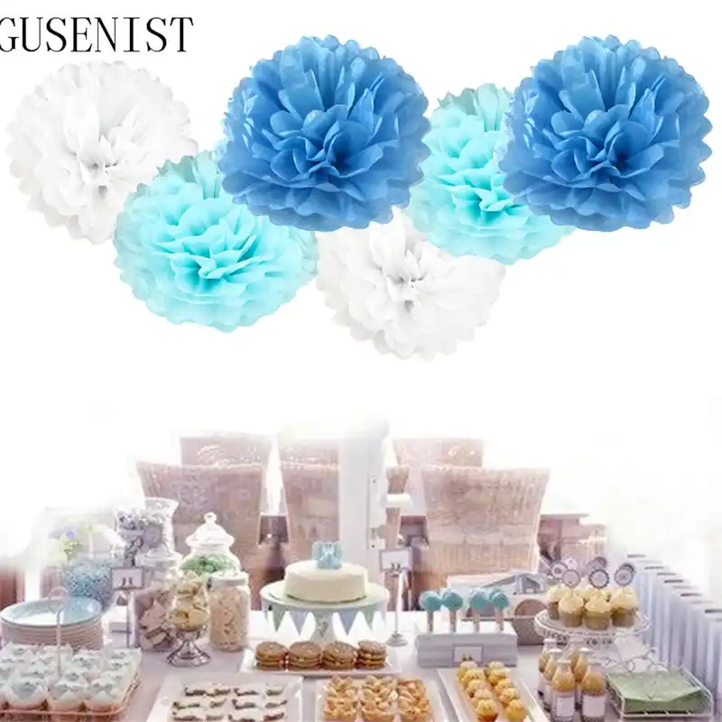 Pompon 10cm Tissue Paper Pom Poms Flower Balls For Wedding Room