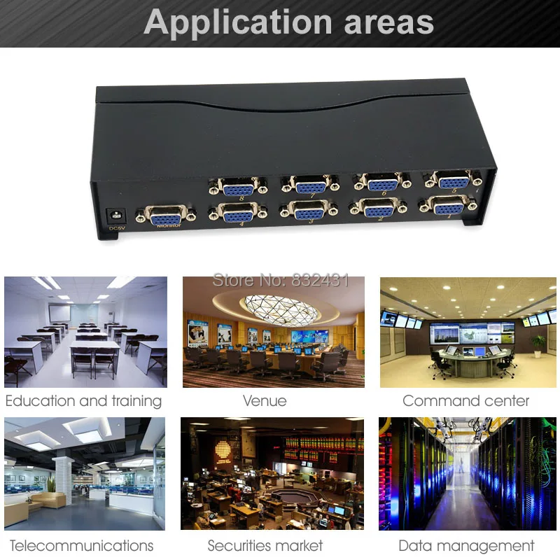 8 Port 8 Input 1 Output VGA Switch 6