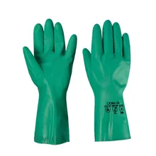Нитриловые химические перчатки, анти-кислотные растворители краски, рабочие перчатки для чистки еды, прямые внутренние флокированные 201801 12 пар/лот