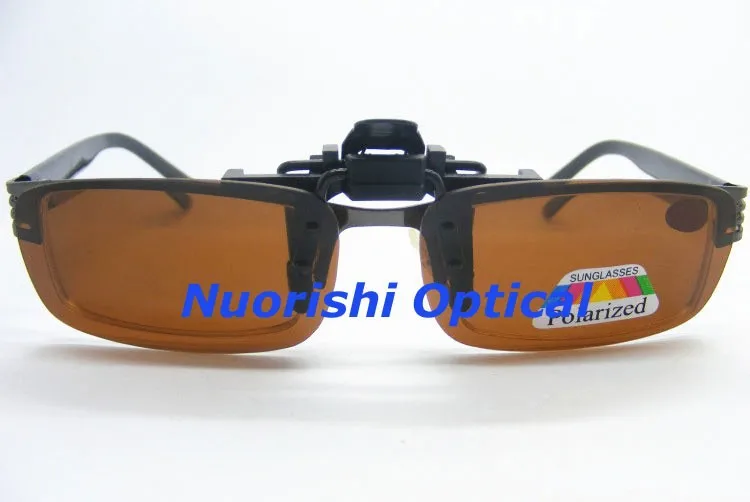 Рекомендуется 20 штук CP01 коричневый поляризованные прикрепляемые солнцезащитные очки объектив с UV400Q