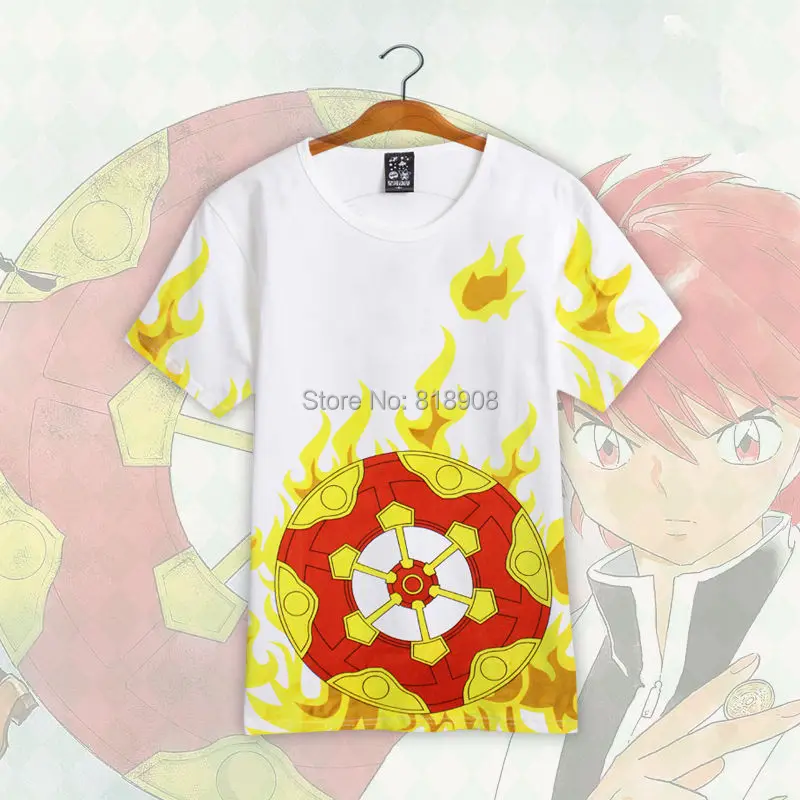 Kyokai no Rinne japanese anime cos font b men b font cosplay font b T shirts