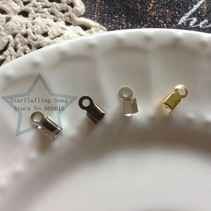 

Free Shipping 3.5MM/w 500Pcs Rope/Wire Crimps End Beads Connectors DIY Jewelry Findings & Components
