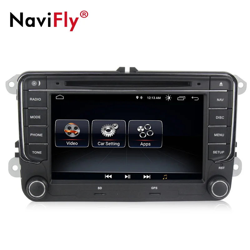 Excellent Navi-Fly Android8.1 Quad core Car AUDIO 7inch 2din Car dvd for Volkswagen VWgolf 5 6 touran passat B6 sharan polo tiguan 3