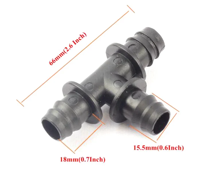 Лидер продаж, 50 шт в наборе, DN16 колючей идентичные Т-образные разъемы внешний Диаметр 16 мм, pe, труба арматура тепличная система капельного орошения трубы разъемы