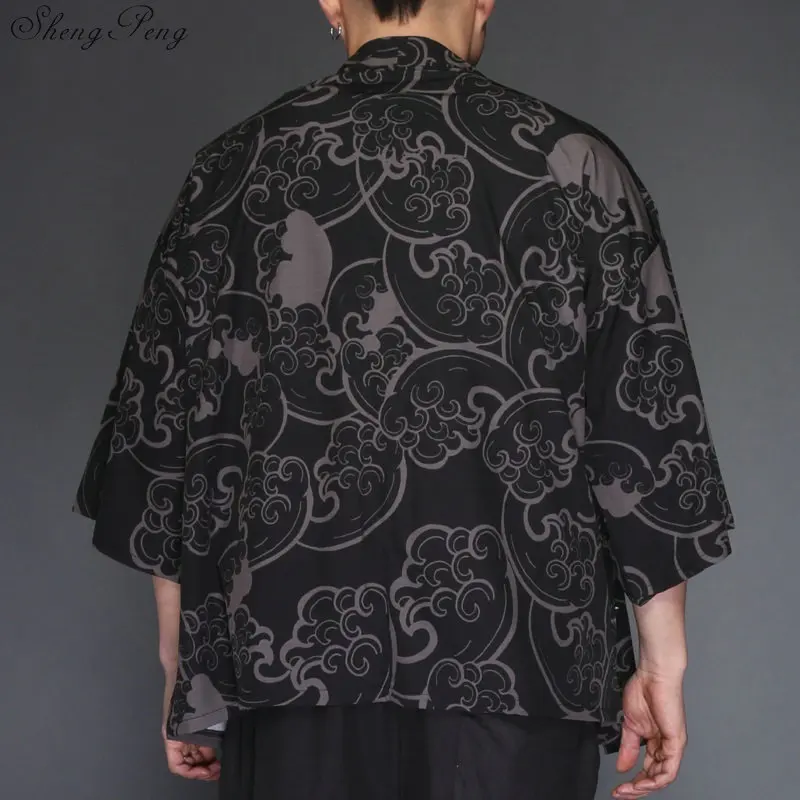 2019 японский кимоно кардиган для мужчин haori yukata мужской самурайский костюм одежда кимоно куртка мужское кимоно рубашка юката