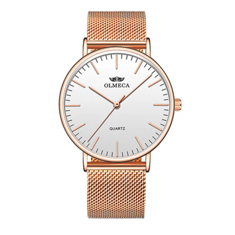 

Top Brand Luxury Men's Business Watch Rose Gold Dial Mesh Stainless Steel 30M Waterproof Quartz Watch Sports Man Wrist Watches