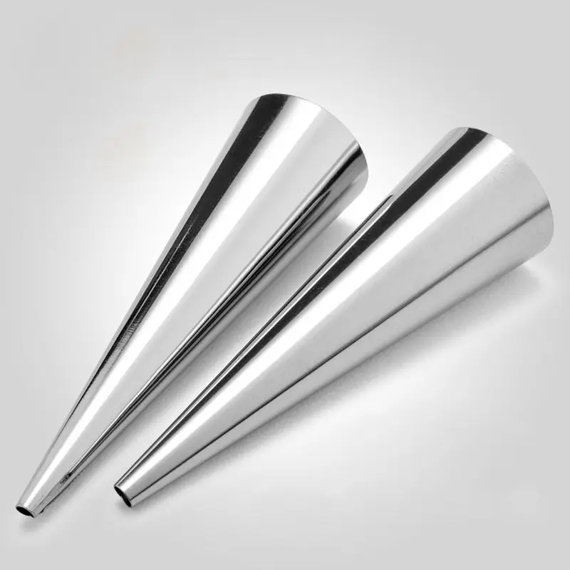 Buy 5pcs DIY Baking Cones Stainless Steel Spiral Baked