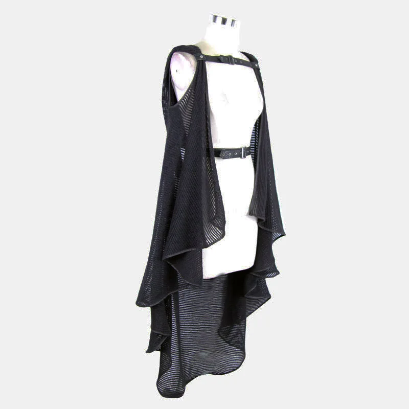 Devil Fashion Gothic Female Asymmetric Hooded Cape