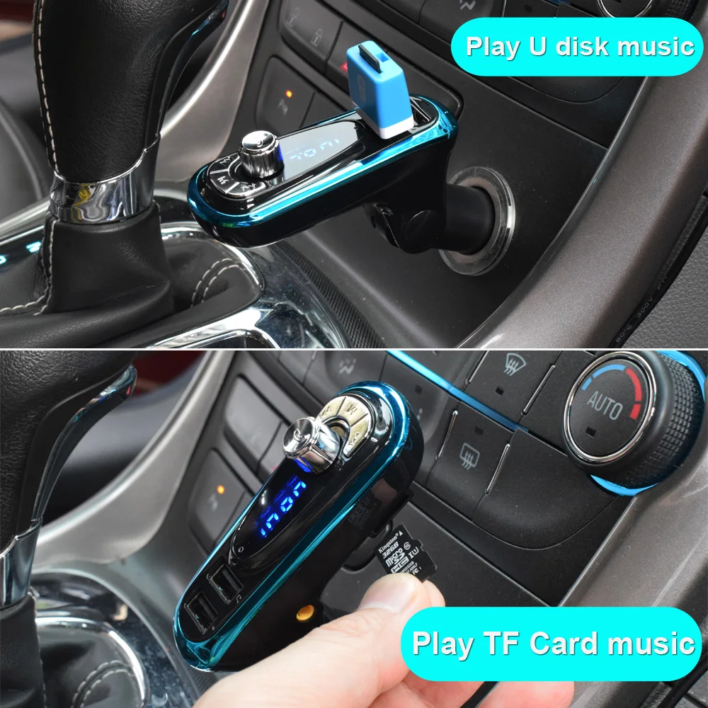 Автомобильный комплект MP3-плеер 3-в-1 Универсальный fm-передатчик Bluetototh автомобильный радиомодулятор двойной Порты и разъёмы автомобиля Зарядное устройство для iPhone для samsung