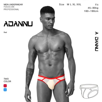 

ADANNU Men Sexy Underwear Men Thongs G-Strings Tanga Jockstrap Gay Panties Briefs Nylon Breathable Male Jockstraps Bikini