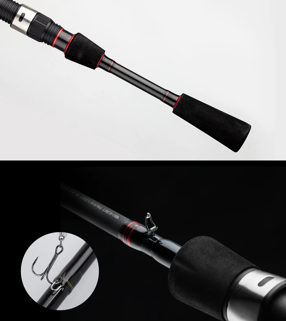 DAIWA LAGUNA Baitcasting Приманка Удочка M/MH Мощность 1,68/1,8/1,98/2,1 м углерода спиннинг рыболовная палка Алюминий оксид направляющие