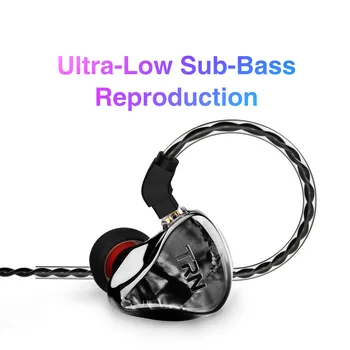 

TWS Original for TRN IM2 Earphone Resin Case 1DD 1BA Dual Hybrid Unit Driver Headset with Microphone Replace 2-Pin Cable