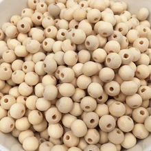 100PCs Natural Ball Wood Spacer Beads 6-16mm For Charm Bracelet Wholesale baby toy wooden bead