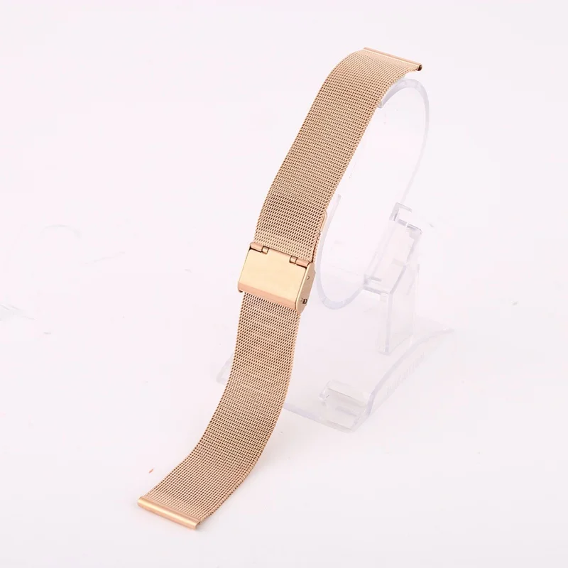 Новейшая мода 12-24 мм универсальный металлический Миланский ремешок для часов из нержавеющей стали ремешок для часов черный розовый Золотой Серебряный