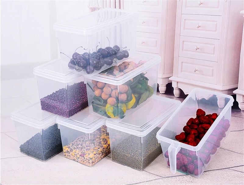 Кухонный холодильник ящик для хранения зерен бобы Органайзер контейнер Домашний Органайзер пищевые овощные ящики для хранения контейнеров