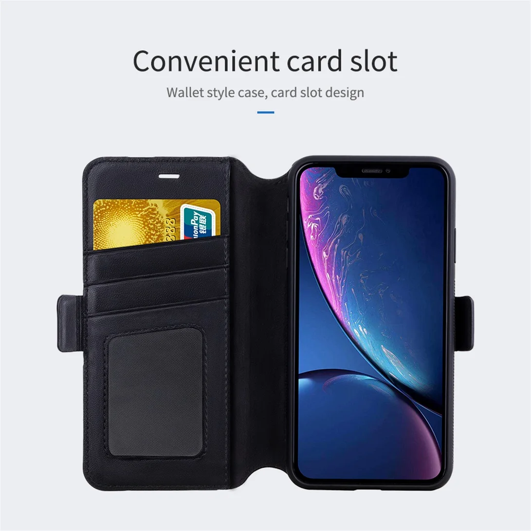

For iPhone XS Max Case NILLKIN Folio Flip Leather Case Back Cover 2 in 1 Wallet Phone Cover Case For iPhone XS Max Phone Bags