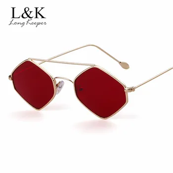 

Vintage Small Size Sunglasses Women 2019 Ladies Fashion Shade Brand Designer Square Metal Frame Sun Glasses Red Yellow Pink