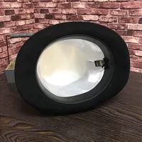 Черная Мужская шерстяная фетровая шляпа без каблука Mad Hatter Top Hat традиционная президент вечерние Вечеринка шляпа стимпанк Волшебная Шляпа с пером