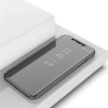 Mirror Flip Case For Huawei Honor Play Luxury Clear View PU Leather Cover For Huawei Honor Play Smart Case for Huawei Honor Play goowiiz серебряный черный honor play